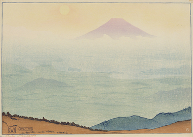 精進湖よりみたる富士