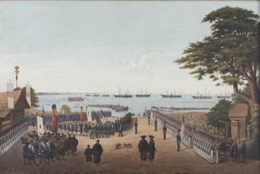 ペルリ提督横浜上陸の図 画像