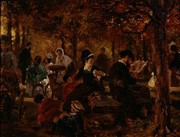 アドルフ・フォン・メンツェル「回想のリュクサンブール公園」(1872年、プーシキン美術館蔵)の模作