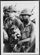 U.S. Soldiers with a Dog