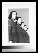 Female Air Defence Correspondents Standing in a Row