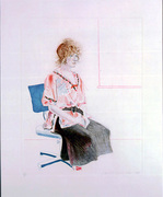 事務椅子にすわるシリア 画像