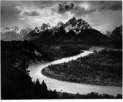 ティートン山脈とスネーク川、ワイオミング州ティートン国立公園 画像
