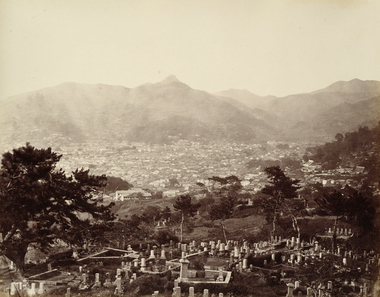 長崎の墓地の風景、写真アルバムの内 画像