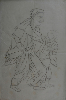 酔李白　画稿（仮題） 画像