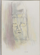 Sketchbook for "Listening": The Stone Buddhist Image of Usuki