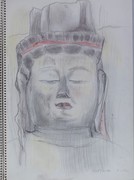 Sketchbook for "Listening": The Stone Buddhist Image of Usuki