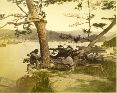 題名不詳（長崎港、飽の浦より）（「横浜写真アルバム」の内） 画像