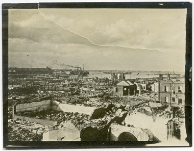 Photographs taken by a member of the crew of HMS Hawkin's, Royal Navy after Great Kanto Earthquake