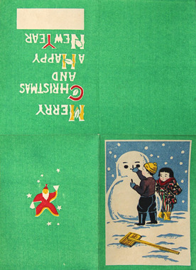 クリスマスカード［雪だるま］