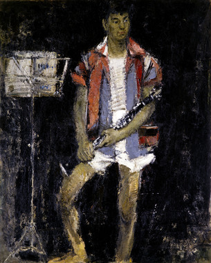 Young Man with a Musical Instrument