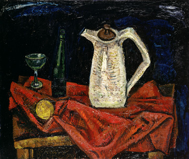 Red Cloth and Pitcher