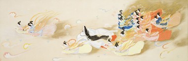 Ascension of Princess Kaguya, from "Taketori monogatari" (The Tale of the Bamboo Cutter) (study)
