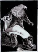 オイディプス 25（コラージュ・ロマン『慈善週間または七大元素』の中の「元素ー血　例ーオイディプス」第25番目の図版より） 画像