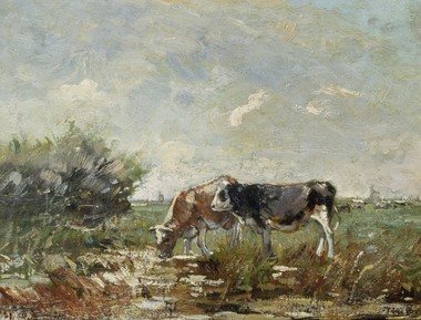 牛のいる風景 画像