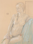 裸婦−A氏の版画のある室内で 画像