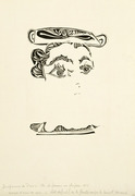 帽子をかぶった婦人［No.8、黒で印刷］ 画像