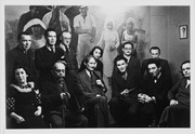 Henri Barbuss (center) Surrounded by Leading Left-wing Intellectuals, Paris