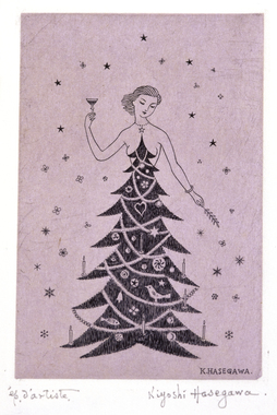 クリスマスの夕べ（クリスマスカード）［II/IIステート、薄紫地雁皮刷り］ 画像