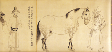 Copy of "Illustrated Scroll of Five Tribute Horses" by Li Gonglin