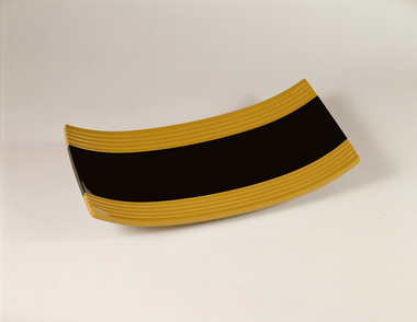 Tray, painted in black and yellow lacquer