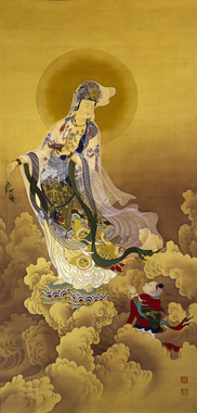 Avalokitesvara with a Child on Clouds