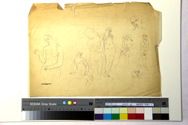 裸婦習作（裏面：裸婦） 画像