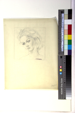 《若い女の像（花と鳥）》の画稿（c） 画像