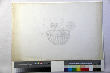 鉢に挿した花 画像