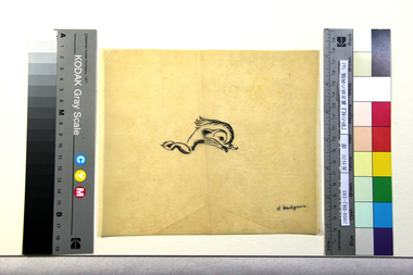 『砂の枕』裏表紙の画稿（a） 画像