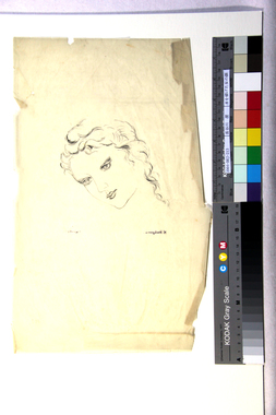 首を傾げた女の顔 画像