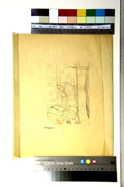 『竹取物語』の画稿（几帳の陰のかぐや姫）（d） 画像