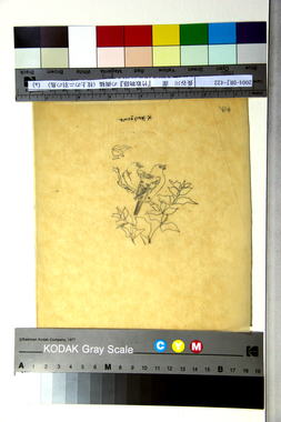 『竹取物語』の画稿（枝上のニ羽の鳥）（a） 画像