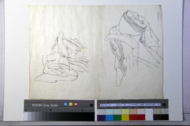 『竹取物語』の画稿（後向きの姫）（b） 画像