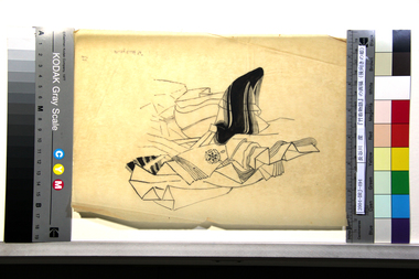 『竹取物語』の画稿（後向きの姫） 画像