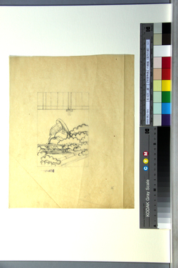 『竹取物語』の画稿（室内の姫）（c）