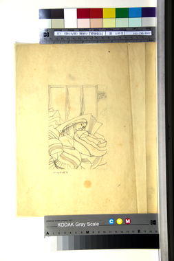 『竹取物語』の画稿（室内の姫）（f）