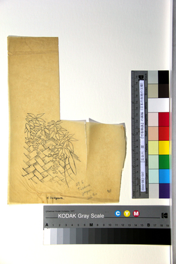 『竹取物語』の画稿（日本の布地の文様）