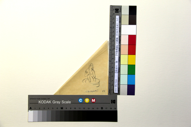 『竹取物語』の画稿（行水する女）（c）