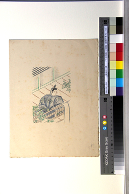 『竹取物語』の画稿（縁側の貴人）（a）