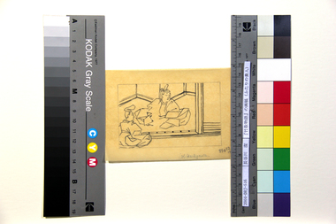 『竹取物語』の画稿（ふたりの貴人）