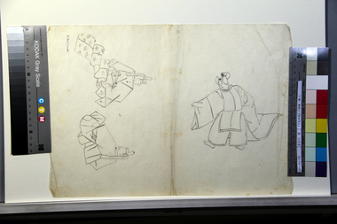 『竹取物語』の画稿（貴人）