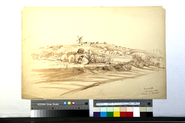 《フォンヴィエイユのドーデの風車》の画稿（a） 画像