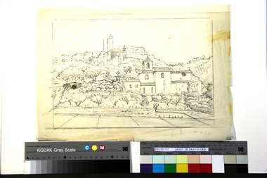 教会のある風景 画像