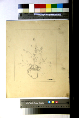 コップに挿した野草 画像