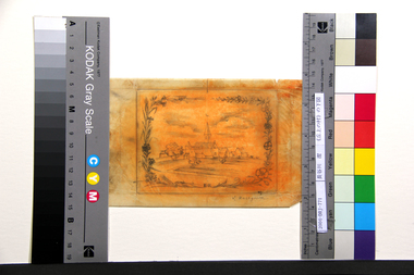 《丘上の村》の下図 画像