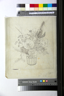 《コップに挿した野花》の画稿