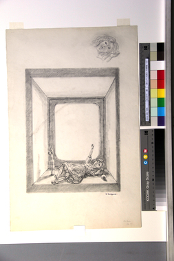 《窓上の人形》の画稿（d）