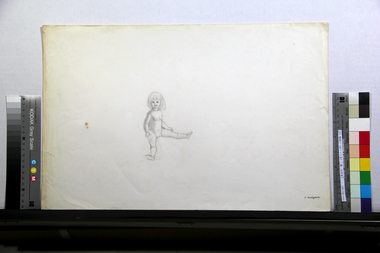 《窓上の人形》の画稿（e）