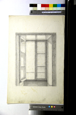 《半開の窓》の画稿